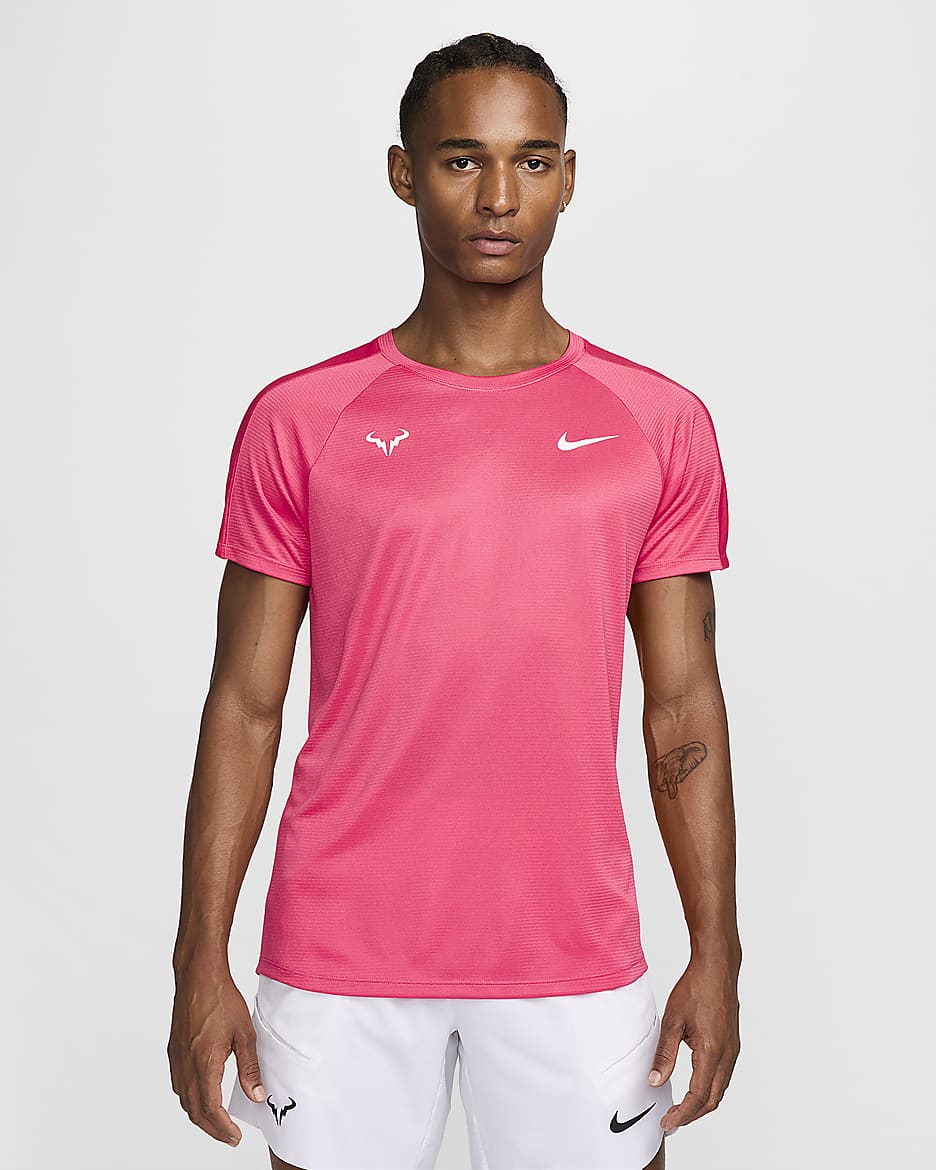 Playera de tenis de manga corta Nike Dri FIT para hombre Rafa Challenger